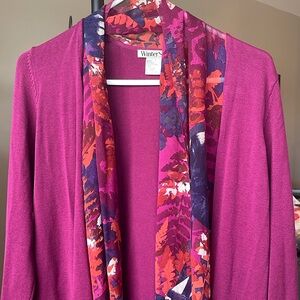 NWOT Winter Silks Cardi